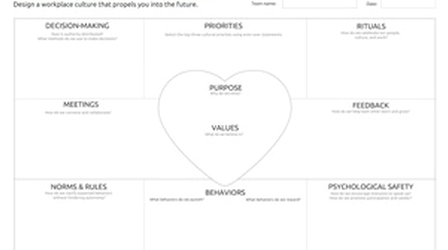 Company values workshop